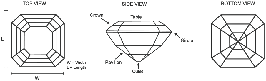 Asscher Cut Diamond Features