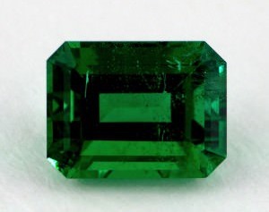 Emerald with dark tone and strong saturation