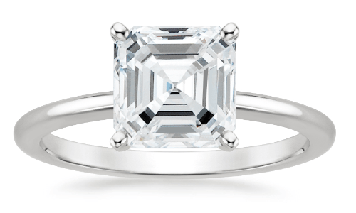 Asscher Cut Diamonds - An Asscher Cut Diamond Solitaire Ring