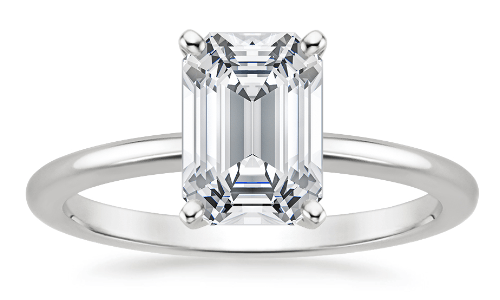 Emerald Cut Diamonds - An Emerald Cut Diamond Solitaire Ring