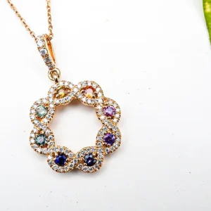 A Beautiful Rainbow Sapphire Pendant