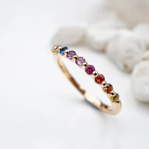 A Rainbow Sapphire Band