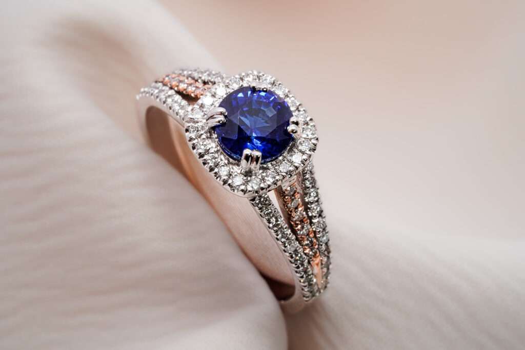 Blue Sapphire Diamond Ring - Birthstones