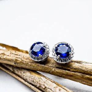 Captivating Blue Sapphire Studs