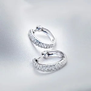 Classic Diamond Hoop Earrings