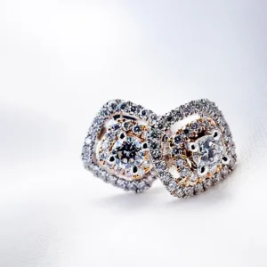 Cushion-Cut Diamond Studs