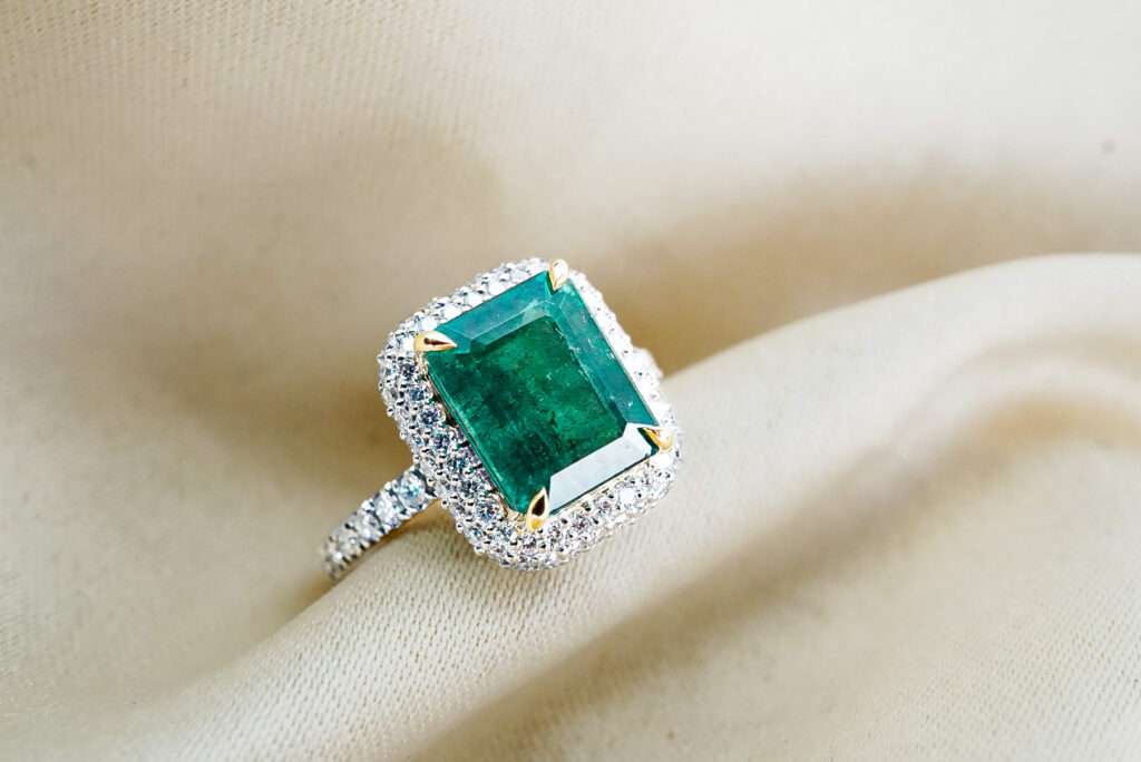 Emerald Diamond Ring - Celebrity Jewelry
