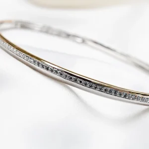 Eternity Single-Line Diamond Bangle