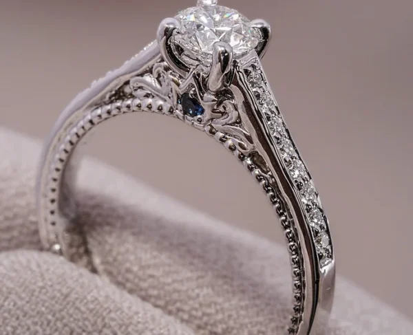 Filigree Lab Diamond Engagement Ring 2