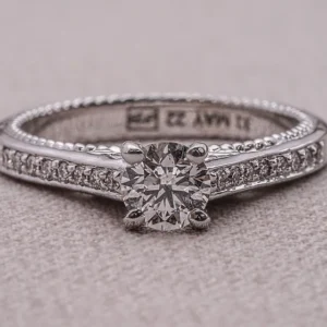 Filigree Lab Diamond Engagement Ring