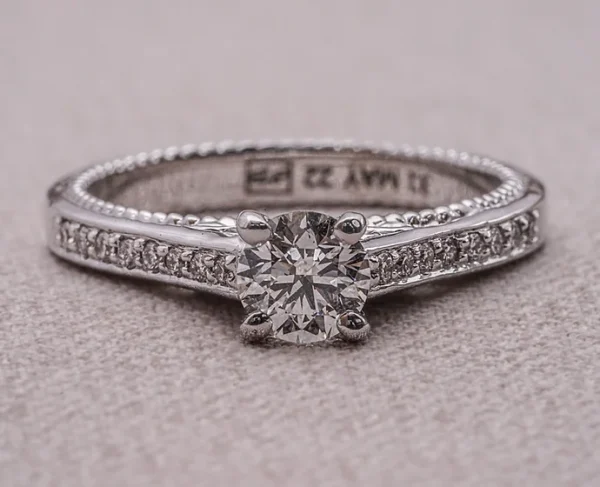 Filigree Lab Diamond Engagement Ring