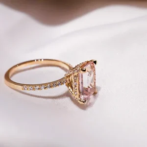 Morganite Solitaire Engagement Ring