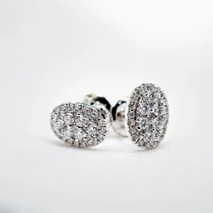 Oval Diamond studs