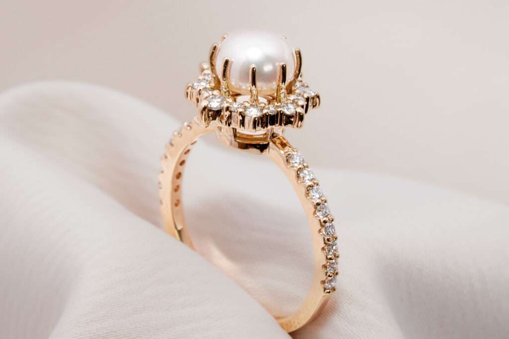 Pearl Diamond Ring - Birthstone Jewelry