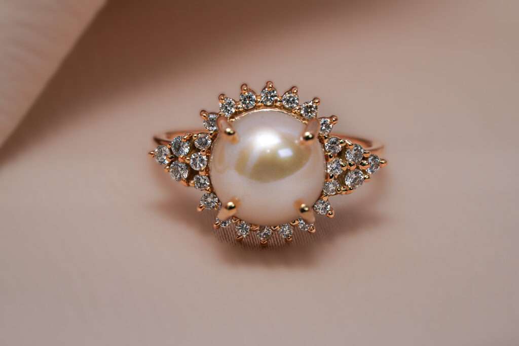 Pearl Diamond Ring - Vintage Jewelry