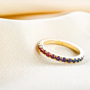 Rainbow Sapphire Band