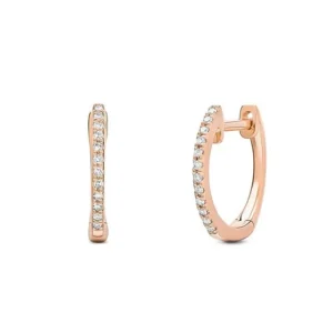 Round Diamond Hoop Earrings