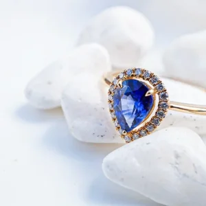 Royal Blue Pear Ring