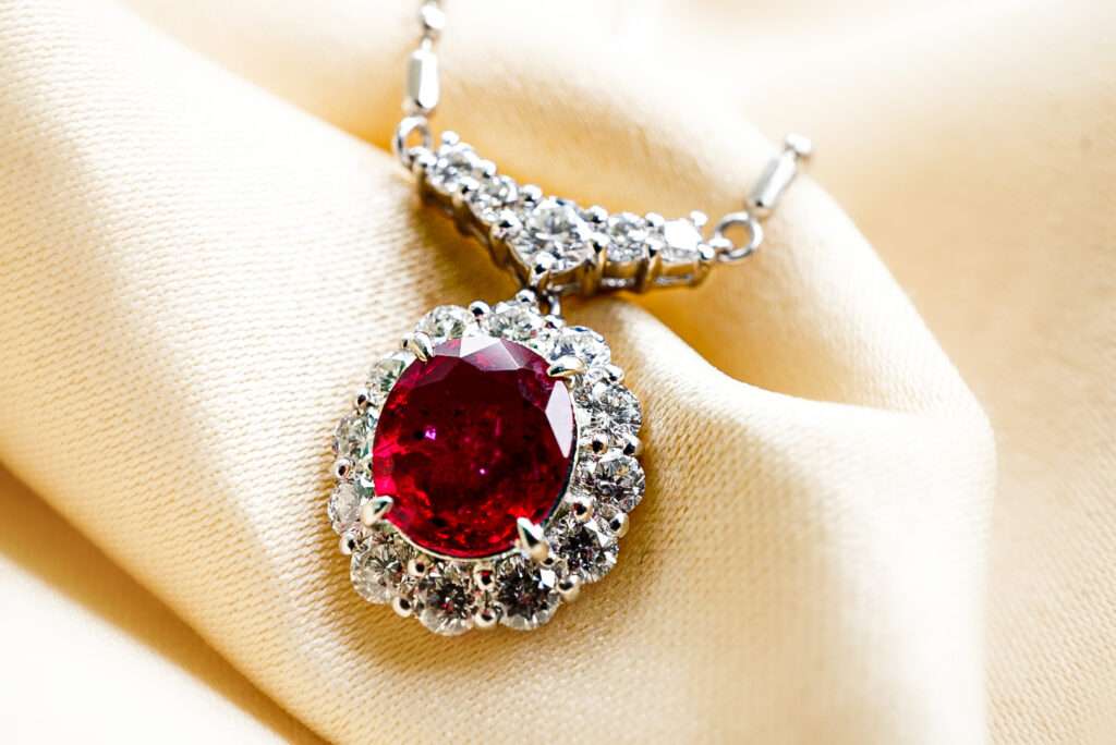 Ruby Diamond Pendant - Celebrity Jewelry