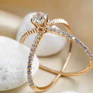 Solitaire Cross Ring