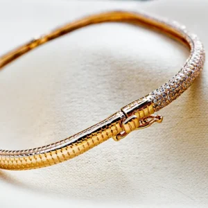 Square Diamond Bangle