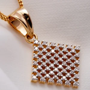 Square Shape Diamond Pendant