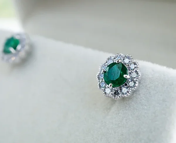 Stunning Emerald Studs 2