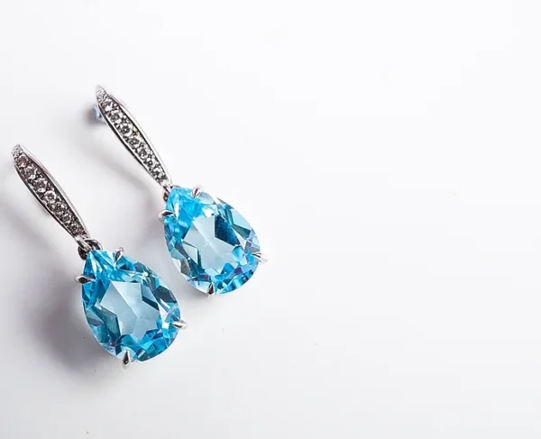 Swiss Blue Topaz Drop Earrings 2