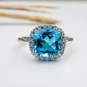 Swiss Blue Topaz Ring