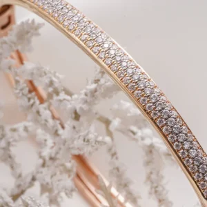 Tri Color Diamond Bangle