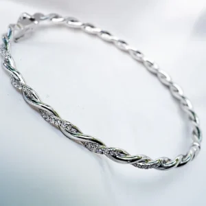 Twisted Diamond Bangle