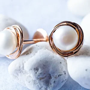 Twisted Pearl Studs