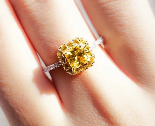 Yellow Sapphire Engagement Ring 4