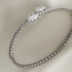 FrostGleam Pear Cut Diamond Bangle