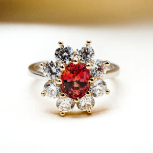 Petal Padparadscha Ring