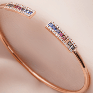 Radiant Rainbow Sapphire Bangle