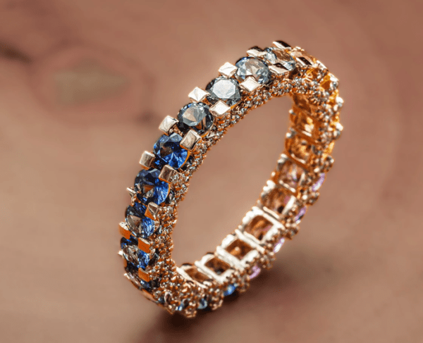Radiant Rainbow Sapphire Splendor Ring