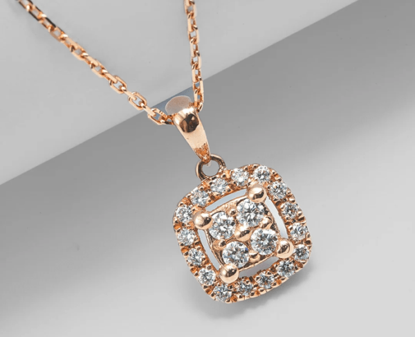Radiant Rose Diamond Necklace