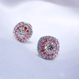 Rosy Radiance Sapphire Earrings