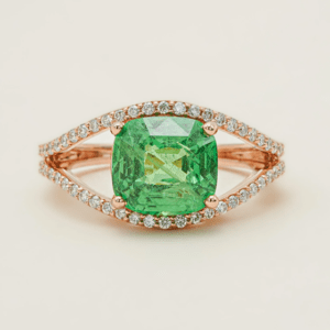 Tsavorite Elegance Split Band Ring