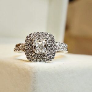 Sparkling Unity Diamond Cluster Ring