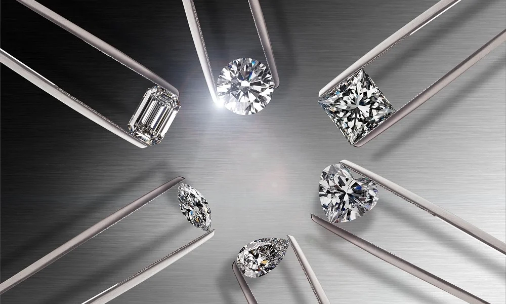 Diamonds - Perfectly cut diamonds, showcasing the unparalleled brilliance and sparkle