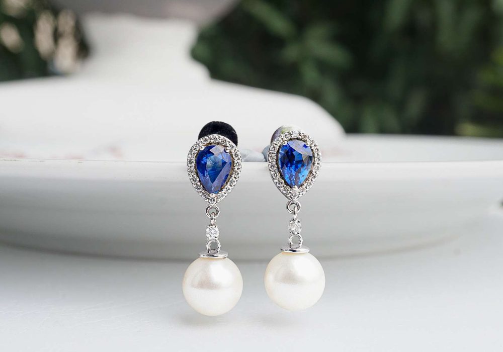 Earrings and Studs - Wonderful Gemstone Pearl Diamond Earrings