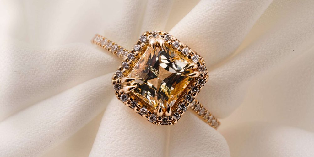 Engagement Rings - A beautiful Yellow Sapphire Diamond Engagement Ring